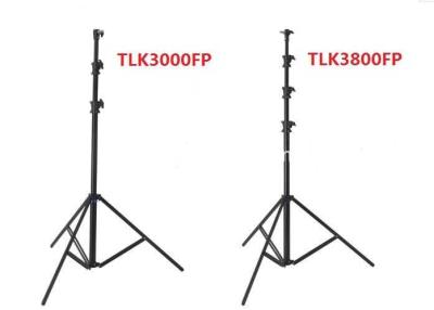 China 1.9 - 3.8 M Tripod Light Stand Aluminum Plastic Lock , Air Damped Fast Open Adjustable Tripod for sale