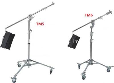 China Photography Video Tripod Light Stand , Universal Sandbag Live Boom Stand With Tilt Arm for sale