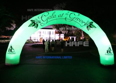 China Brand 7 * 4 M Night Events Arch Inflatable Event Structures Lighting Color Customized for sale