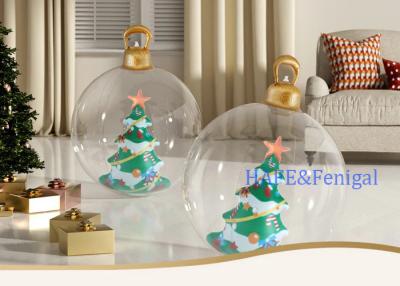 China Bola inflável de Natal Decoração de árvore de Natal Bola transparente gigante 60cm à venda