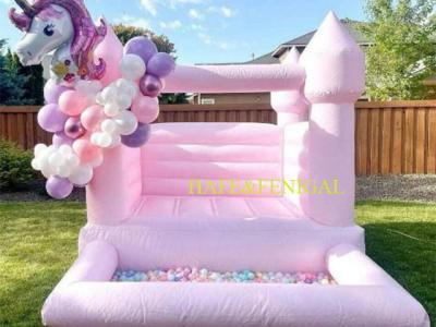 China Casa de rebote rosa inflable personalizada Castillo con tobogán para niños en venta