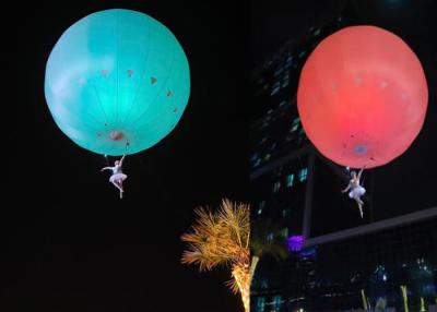 Cina Spettacolo aereo personalizzato di 6,5 metri e 21 piedi, pallone pieno di elio con luce bianca o RGB in vendita