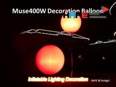 events space outdoor special effect balloon lighting with 72 watt color changing led