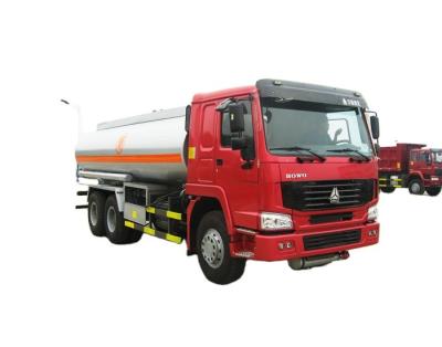 China Steel Tires Sinotruck Howo 20000L Truck Fuel Tank Tankers Truck Fuel Tank Trucks For Sale With Refueling Gun for sale