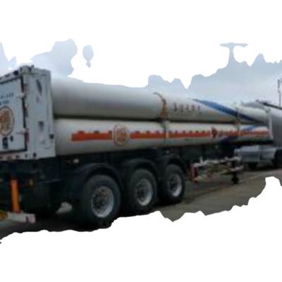 China Truck Trailer 3 Axle 10 Package Tube Skid Container CNG Tube Tank Trailer 40ft for sale