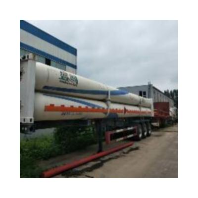 China Convenient Truck Trailer 2 Axle 12 Cylinder Gas Cylinder CNG Gas Tank Container Tank Semi Trailer For Sale for sale