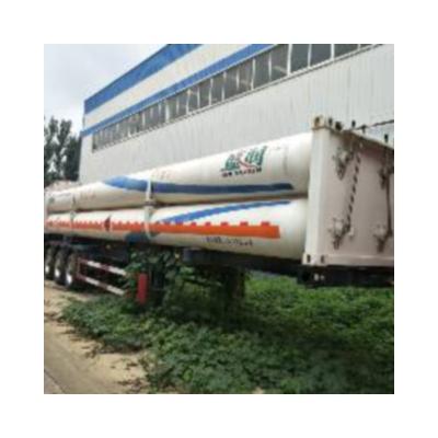 China Truck Trailer 10 Package Tube Skid Container 3 Axle 40ft Cng Long Tube Tank Trailer for sale