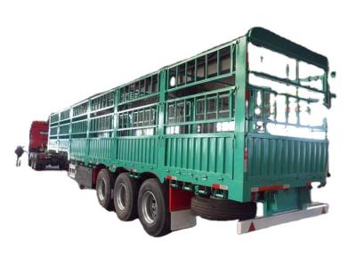 China Factory Price 3 Axle Suspension Livestock Barrier Semi Trailer Truck Mechanical Trailer Made In China for sale