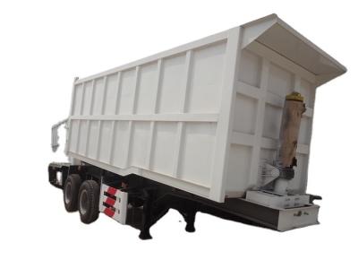 China Truck Trailer Hydraulic Cylinder 4 Axles U Type 50 Ton End Dump Trailer Tipper Semi Truck Trailer For Sale for sale