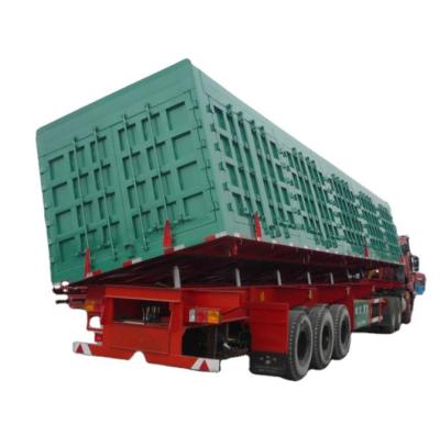 China Truck Trailer New Design 80 Ton 4 Axle Side Tipper Dump Trailers For Transportation for sale