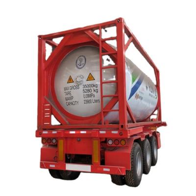 China Truck Trailer Tri Axle 36000L 40000L 45000L Fuel Box Tank Container Trailer for sale