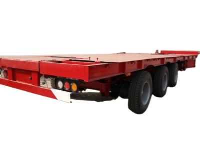 China 2021 Best Selling 3 Axle 40ft Truck Flatbed Container Semi Trailer Chassis Flatbed Trailer for sale