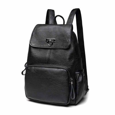 China Backpack 2020 Women's Leather Backpack Women's Casual Bag Fashion Portable Ladies Travel Student Backpack for sale