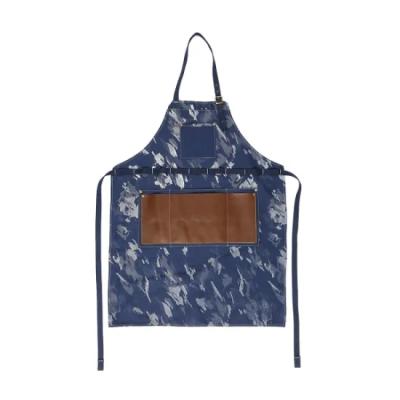 China Soft Kitchen Cotton Canvas Cafe BBQ Server Waitress Apron for sale