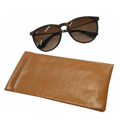 China Eco-friendly gray leather PU sunglass pouch for sale