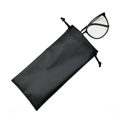 China Eyewear Glasses Stocking Custom Printed Soft PU Leather Sunglasses Case Custom Logo for sale