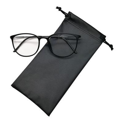 China Eco - Friendly Custom Faux Water Proof Leather Sunglass Drawstring Pouch for sale