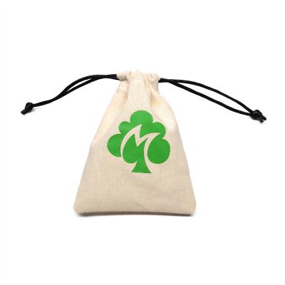 China Small Eco-Friendly Custom Drawstring Cotton Bag With Logo for sale