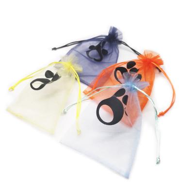 China Gift Printed Drawstring Small Organza Cosmetic Gift Packaging Bag for sale