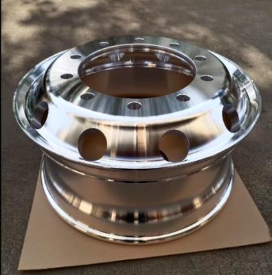 China Heavy Duty Aluminum Alloy Truck And Bus Aluminum Alloy Steel Rim Wheels 9.00-22.5 Steel Rim Adaptation 12R22.5 Vacuum Tires for sale