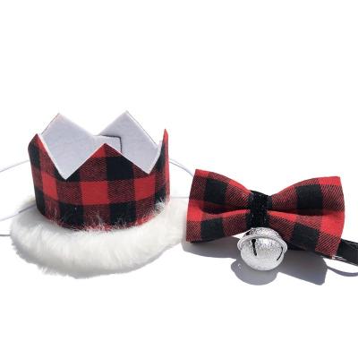 China 2021 Pets Viable Christmas Birthday Party Supplies Dog Hat Pet Bow Tie Collar Dog and Cats for sale