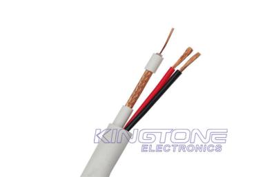 China RG59/U CCTV Coaxial Cable with 20 AWG BC Conductor , Solid PE, 95% BC Braid Cable for sale