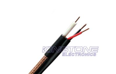 China 18 AWG BC 95% BC Braid RG6/U CCTV Coaxial Cable , CMR Siamese for Ethernet for sale