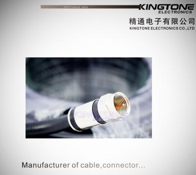 China Digital Camera Transmit CATV Coaxial Cable RG6 in 20M with Compression Connector for sale