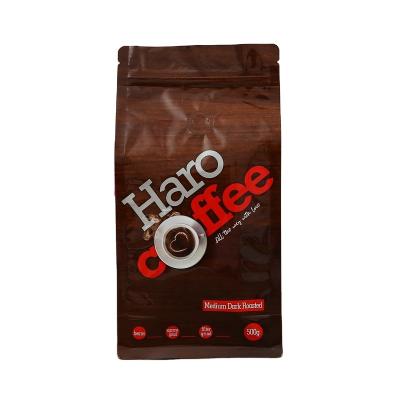 China 250g 340g Moisture Proof Custom Coffee Beans Bag Tea Packaging With Zipper Valve Stand Up Pouch Logo for sale