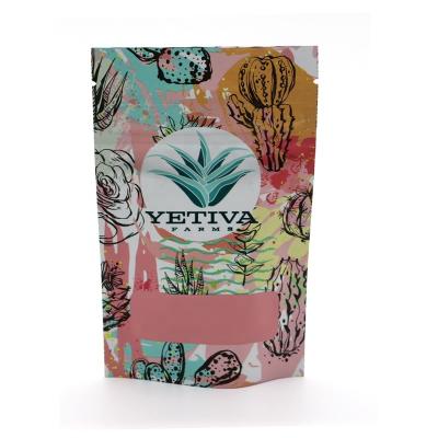 China New Products Custom Printing Smell Proof Moisture Proof Small Mini Ziplock Stand Up Pouch Resistant Mylar Packet Sachet Packaging Bags With Window for sale