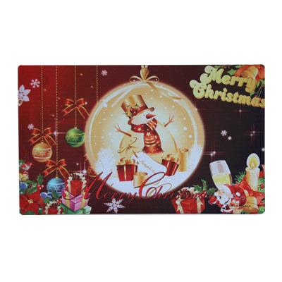 China Logo Entrance Outdoor Carpet Cartoon Washable Custom Christmas Decoration Printed Floor Mat for sale