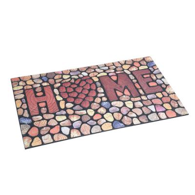 China Washable Anti Slip Rubber Backing High Definition Printing 3D Floor Mat for sale