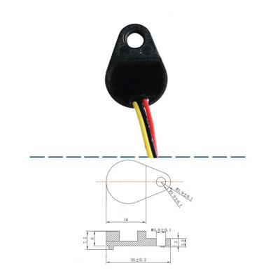 China Hall Sensor Surface Mount Plastic Hall PNP Proximity Sensor with 3 Wires FHS-U2618C for Flow Probe for sale