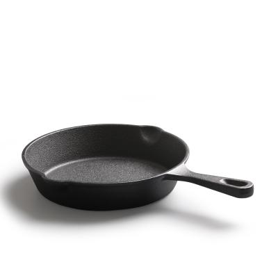 China Modern wholesale custom round cookware pre seasoned cast iron skillet with handle for sale