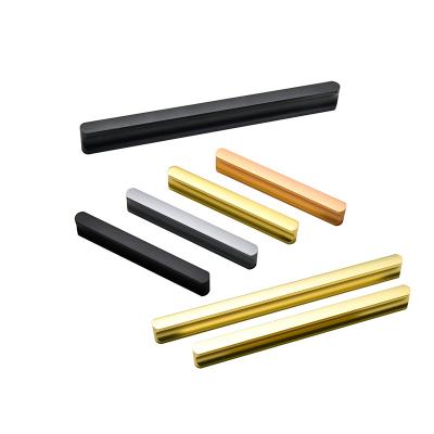 China Modern Popular Cabinet Insert Door Handle Factory Price Craft Fashion Wardrobe Door Handles Fit Aluminum Wood Furniture Handles for sale