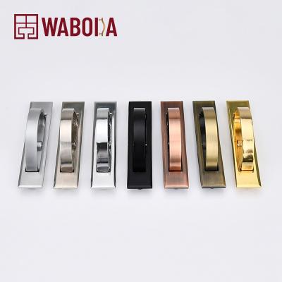 China Tatami Pull Door Cabinet Modern Minimalist Zinc Alloy Drawer Hidden Cupboard Recessed Knobs Handles Tatami Door Handle for sale