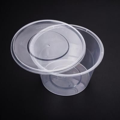 China Sustainable High Quality Biodegradable Round 300ml 300Ml Disposable Plastic Container For Food for sale