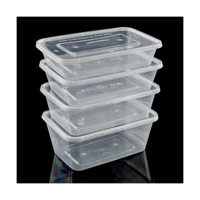 China Other Chinese Supplier 1000ML Square Food Containers Disposable Microwavable Plastic Take Out Box for sale