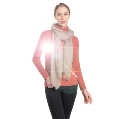 China Cashmere 100% Most Popular Plain 100% Charcoal Wool Winter Travel Scarf For Female for sale