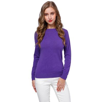 China Extrafine/Warm/Soft/Comfortable 100% Long Sleeve 14GG Cashmere Round Neck Knitted Sweater Cardigan Sweater Women for sale