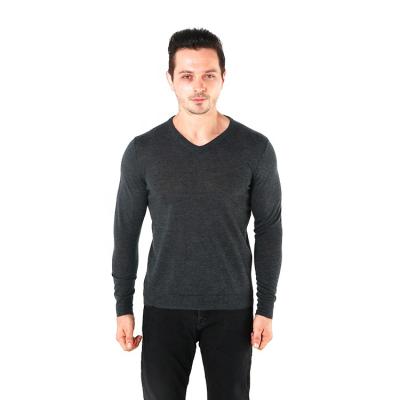 China Pullover OEM Extrafine Merino Wool Knitted 100% Sweater For Men for sale