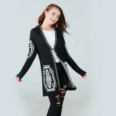 China Extrafine/warm/soft/comfortable 2022 new product 12GG cotton viscose knitted clothing ladies elegant beautiful long cardigan for sale