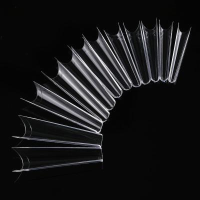 China Salon 240pcs/Box XXL Extra Long Coffin Nail Tips Half Cover Clear / Natural Nails Press On False Nails Acrylic Salon Supply for sale