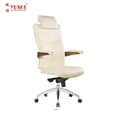 China (Size) Modern Furniture High Quality And Durable Recaro Ergonomic White Leather Adjustable Office Chair for sale