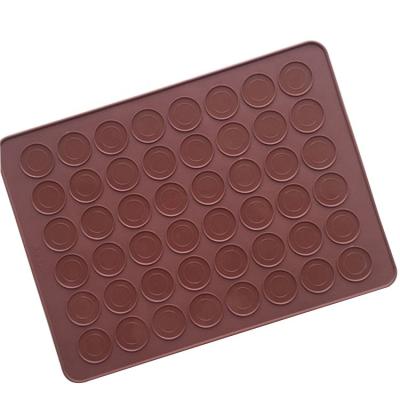 China Factory Sustainable Supply Cheap Price 48 Cavity Food Grade Silicone Macaroon Baking Mat for sale