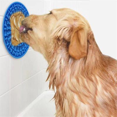 China Feeder Food Mat Pad Durable Silicone Strong Sustainable Slow Suction Licking Mat For Pet Bathing Dog Grooming And Training for sale