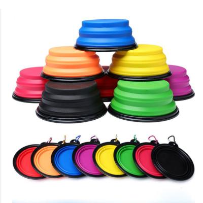 China P0104 Sustainable Wholesale Dog Cat Travel Bowl Foldable Pet Portable Food Bowl for sale