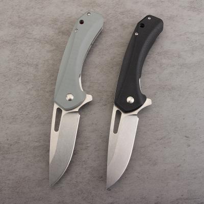 China Practical Design Sharp Stainless Steel Blade Ergonomic Pocket Knife Milled Group of Ten Handle EDC Camping Folding Knife for sale