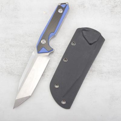 China 2021 New Design 8Cr Blade G10 Carbon Fiber Handle High Quality Heavy Duty Outdoor Survival Camping Hunting Knife for sale