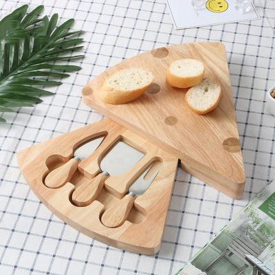 China Kitchen factory direct viable shape rubber wood cutting board solid wood cheese board for gifts for sale